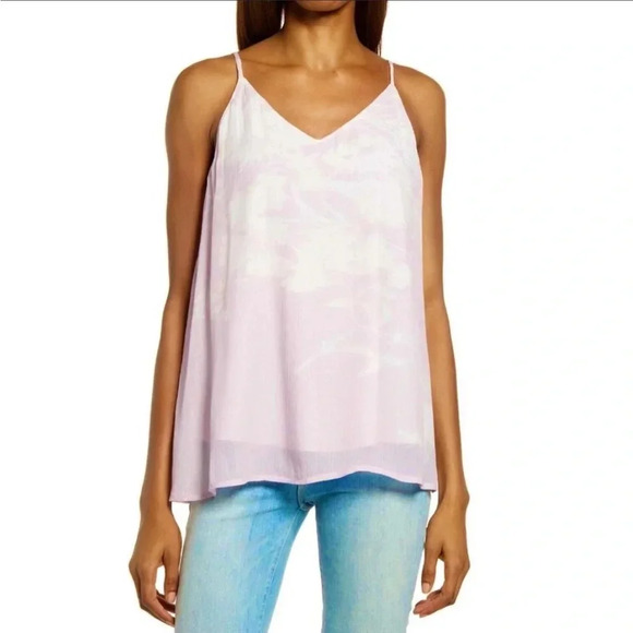 All Saints Ally Futurae Camisole Floral Top Blouse Purple Size 6 NWT - Picture 1 of 12